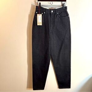 KATHARINE HAMNET Sz 28 KHD Pant Black Barrel Style Jeans Made in Italy NEW